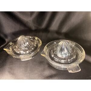 Vintage Criss Cross Juicers with Side Tab - set of 2